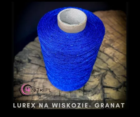 Lurex na wiskozie GRANAT na szpuli 1000m