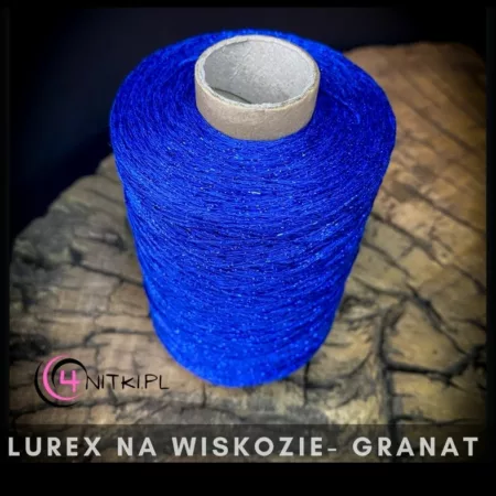 Lurex na wiskozie GRANAT na szpuli 1000m