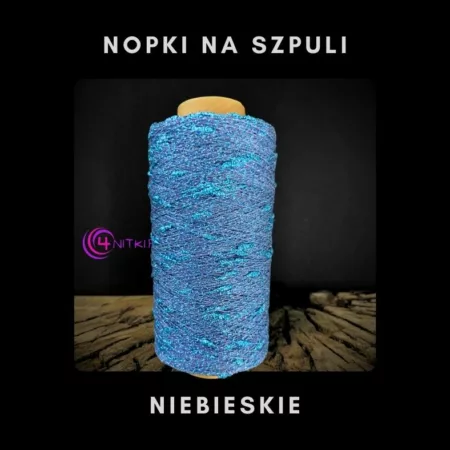 NOPKI na szpuli NIEBIESKI kolor 1000m