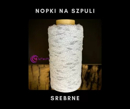 NOPKI na szpuli SREBRNY kolor 1000m