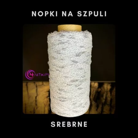 NOPKI na szpuli SREBRNY kolor 1000m