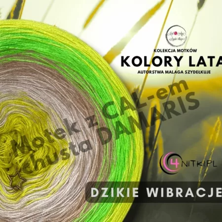 Motek ombre DZIKIE WIBRACJE - bawełna/akryl 1500m-2000m z dostępem do CALu DAMARIS od MalAga Szydełkuje