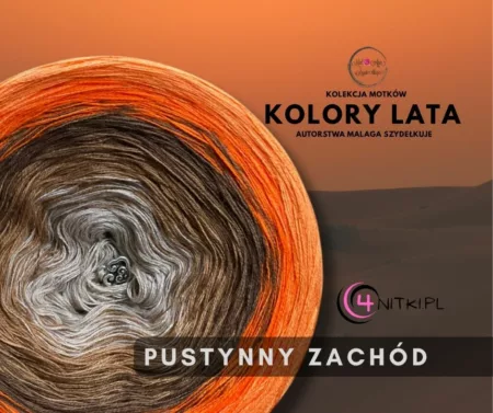 Motek ombre PUSTYNNY ZACHÓD - bawełna/akryl