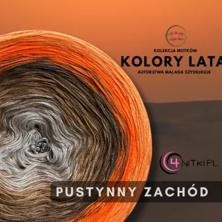 Motek ombre PUSTYNNY ZACHÓD - bawełna/akryl