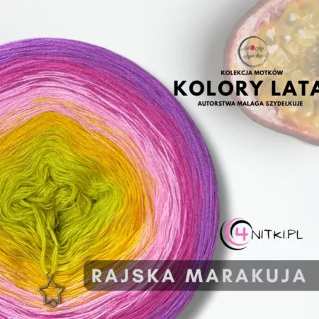 Motek ombre RAJSKA MARAKUJA - bawełna/akryl