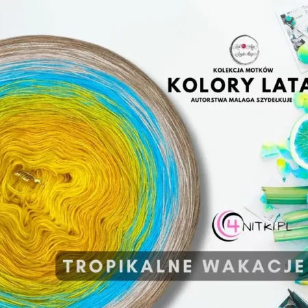 Motek ombre TROPIKALNE WAKACJE - bawełna/akryl