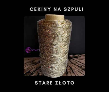 CEKINY na szpuli STARE ZŁOTO na szpuli 500m