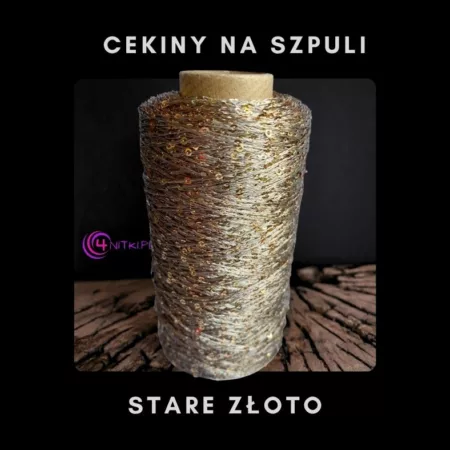 CEKINY na szpuli STARE ZŁOTO na szpuli 500m