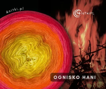 Motek ombre OGIEŃ HANI - bawełna/akryl