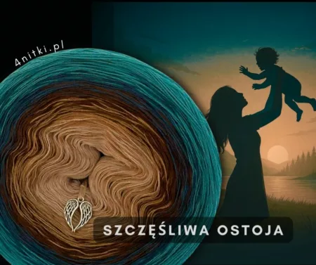 Motek ombre SZCZĘŚLIWA OSTOJA - bawełna/akryl