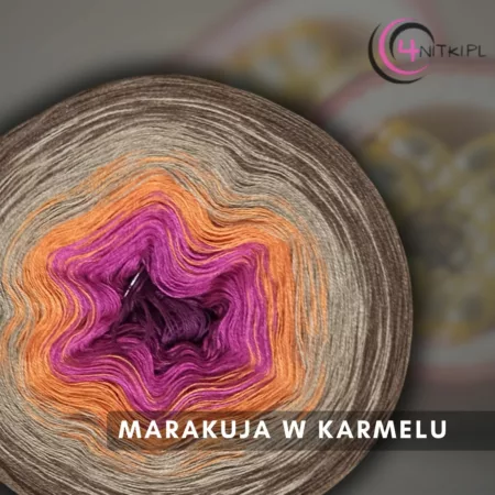 Motek ombre MARAKUJA W KARMELU - bawełna/akryl