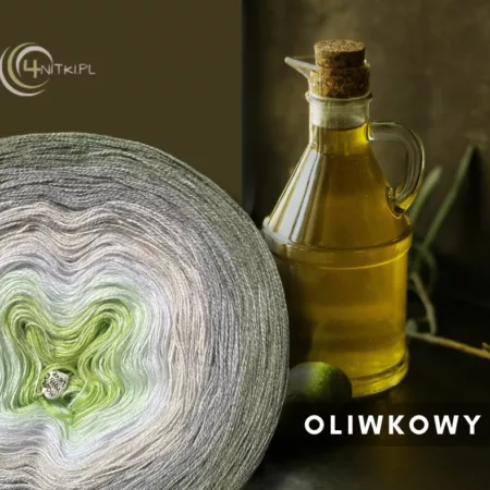 Motek ombre OLIWKOWY - bawełna/akryl