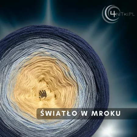 Motek ombre ŚWIATŁO W MROKU - bawełna/akryl