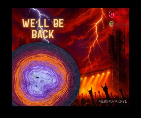 Motek WE'LL BE BACK- kolekcja ROCK and METAL music Yaga Yaga Handmade