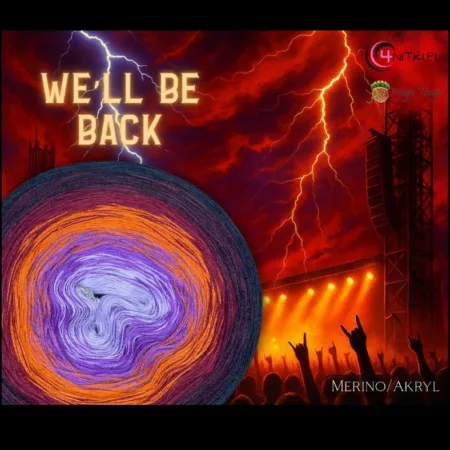 Motek WE'LL BE BACK- kolekcja ROCK and METAL music Yaga Yaga Handmade