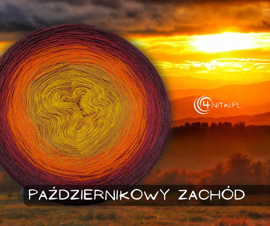 Motek PAŹDZIERNIKOWY ZACHÓD merino/akryl