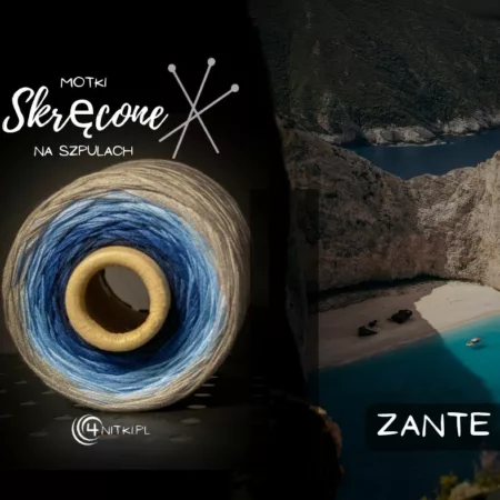 ZANTE motek SKRĘCONY 2x3 nitki ombre