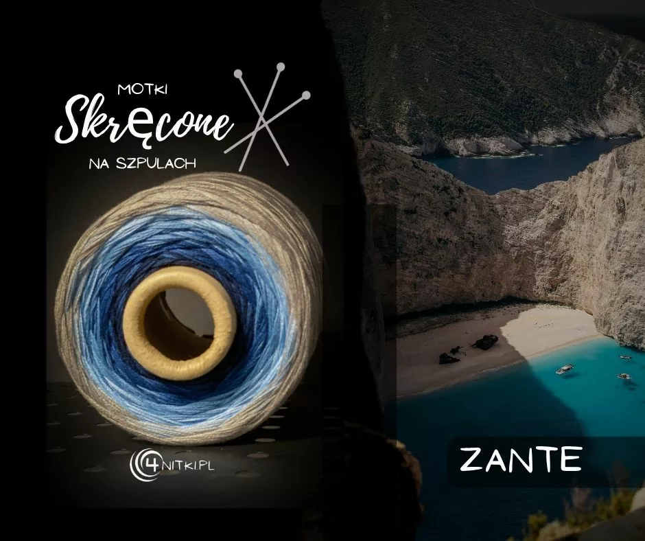 ZANTE motek SKRĘCONY 2x3 nitki ombre