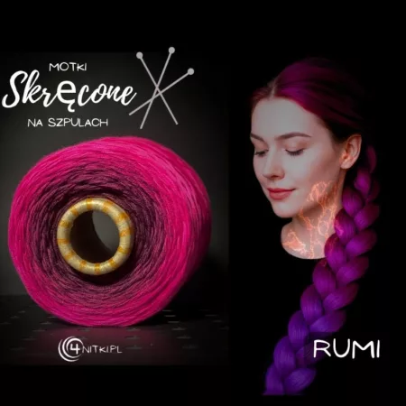 RUMI motek SKRĘCONY 2x3 nitki ombre