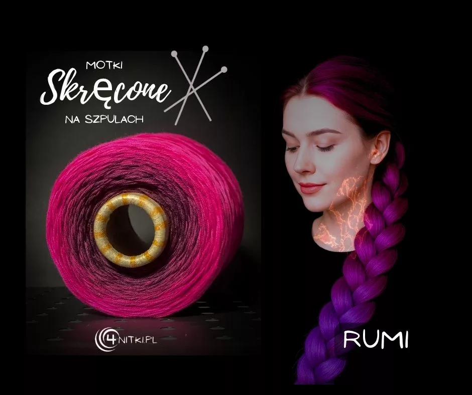 RUMI motek SKRĘCONY 2x3 nitki ombre
