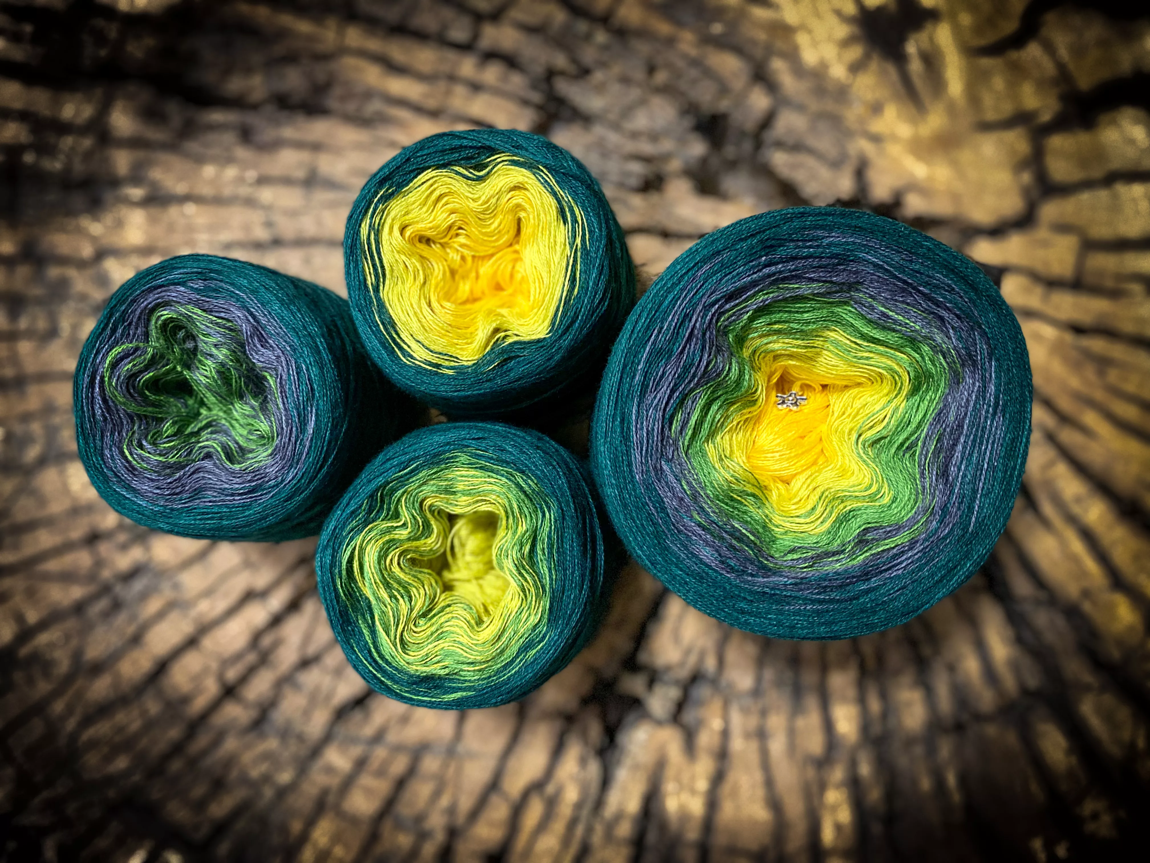 ZIELONY KWIAT motek ombre bawełna/akryl LUB merino/akryl - obrazek 2