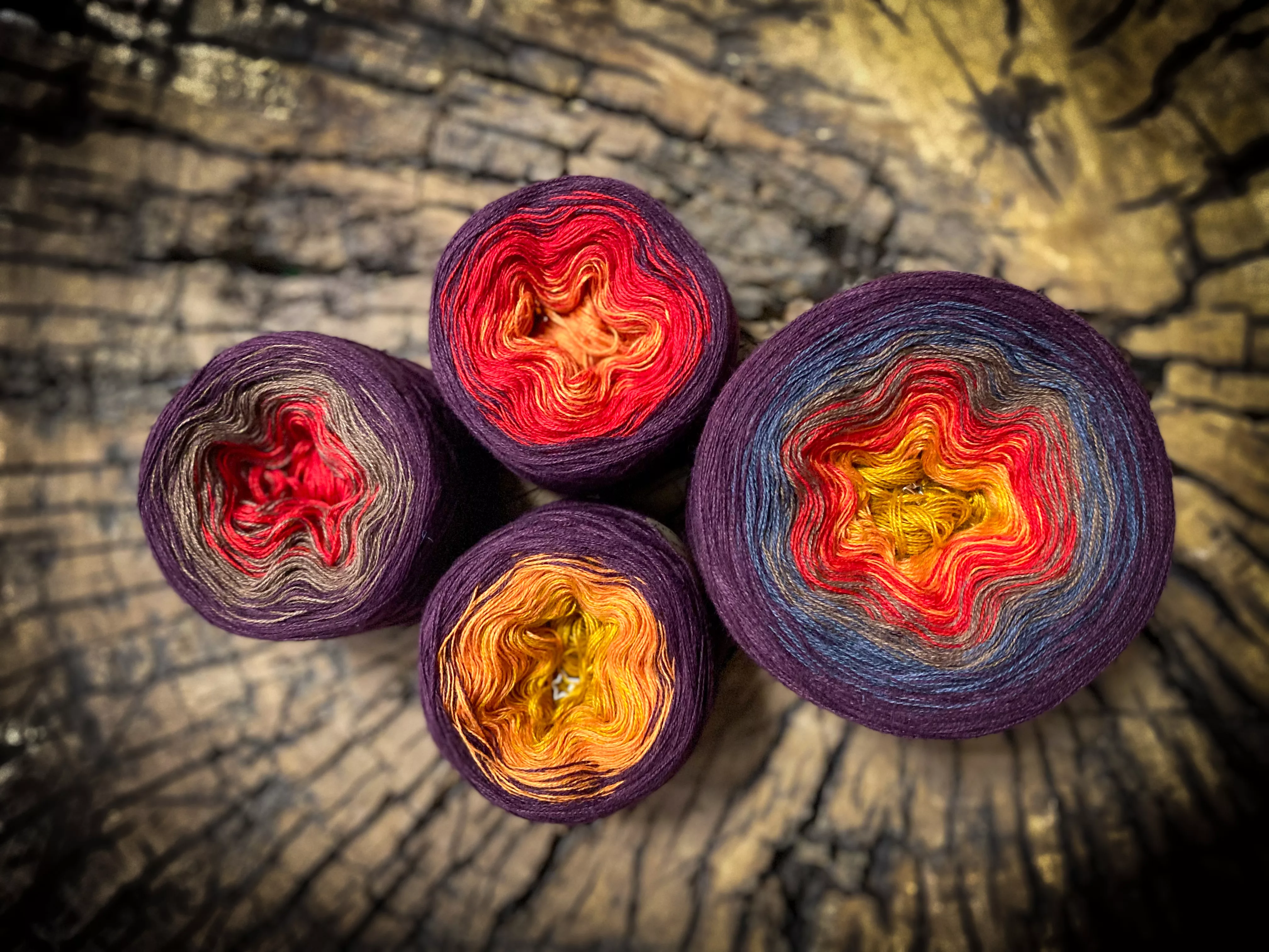 CZERWONY KWIAT motek ombre bawełna/akryl LUB merino/akryl - obrazek 2