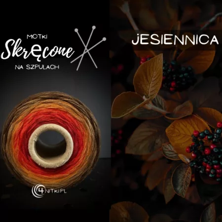 JESIENNICA motek SKRĘCONY 2x3 nitki ombre