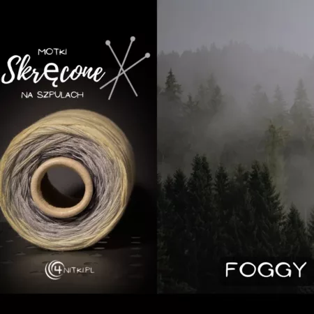 FOGGY motek SKRĘCONY 2x3 nitki ombre