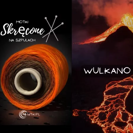 WULKANO motek SKRĘCONY 2x3 nitki ombre