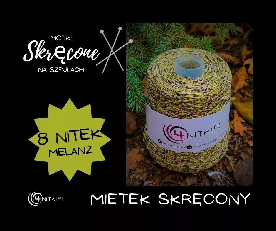MIETEK SKRĘCONY motek SKRĘCONY 8 nitek MELANŻ