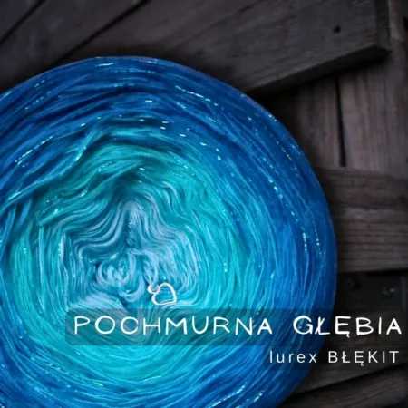 Motek ombre POCHMURNA GŁĘBIA - bawełna/akryl