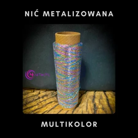 Nić metalizowana MULTIKOLOR na szpuli 1000m