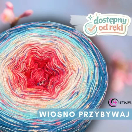WIOSNO PRZYBYWAJ od ręki gotowy motek 1200m bawełna/akryl