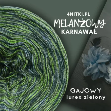 Motek melanż GAJOWY - bawełna/akryl