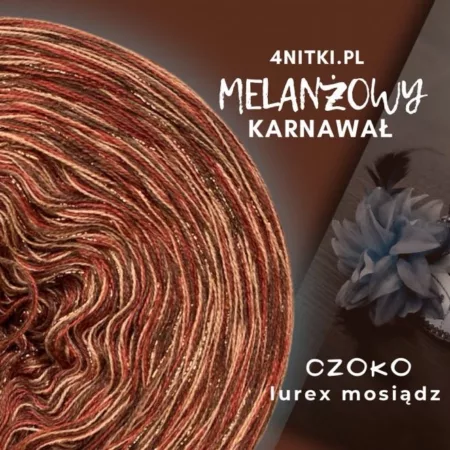 Motek melanż CZOKO - bawełna/akryl