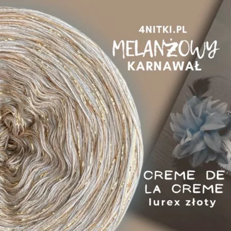 Motek melanż CREME DE LA CREME - bawełna/akryl
