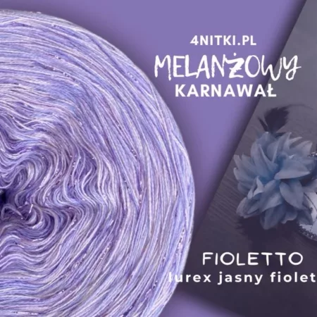 Motek melanż FIOLETTO - bawełna/akryl