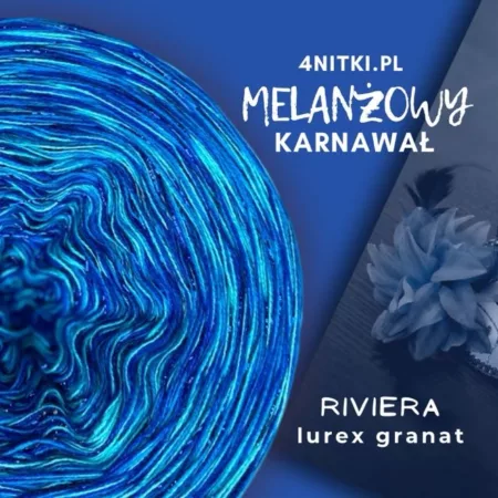 Motek melanż RIVIERA - bawełna/akryl