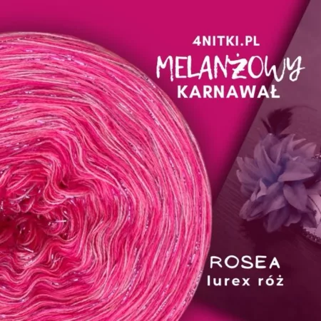 Motek melanż ROSEA - bawełna/akryl