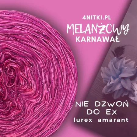 Motek melanż NIE DZWOŃ DO EX- bawełna/akryl