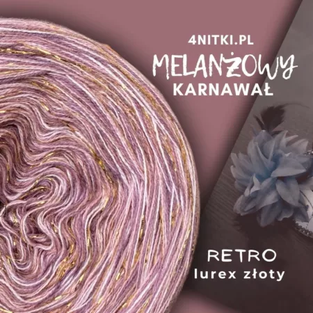 Motek melanż RETRO- bawełna/akryl