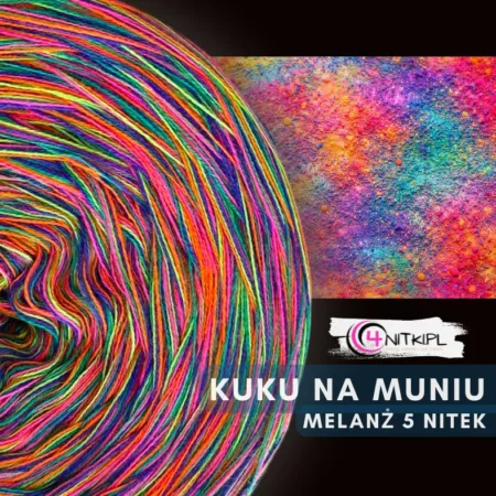 Motek melanż 5 nitek KUKU NA MUNIU bawełna/akryl