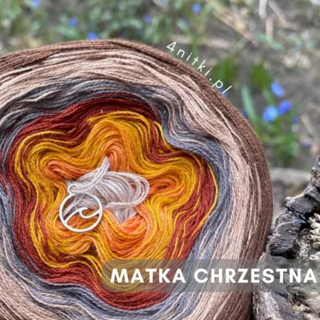 Motek ombre MATKA CHRZESTNA - bawełna/akryl