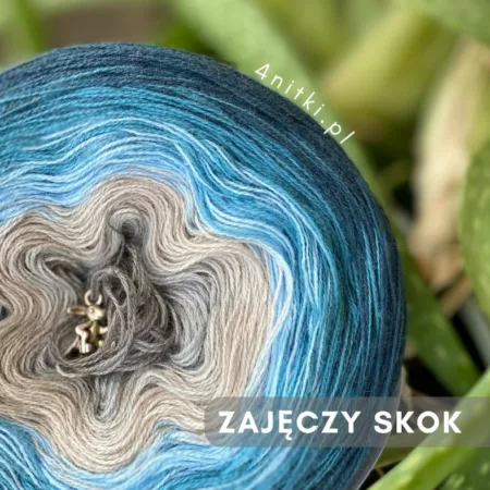 Motek ombre ZAJĘCZY SKOK - bawełna/akryl