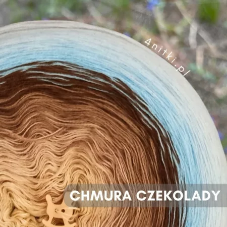 Motek ombre CHMURA CZEKOLADY - bawełna/akryl