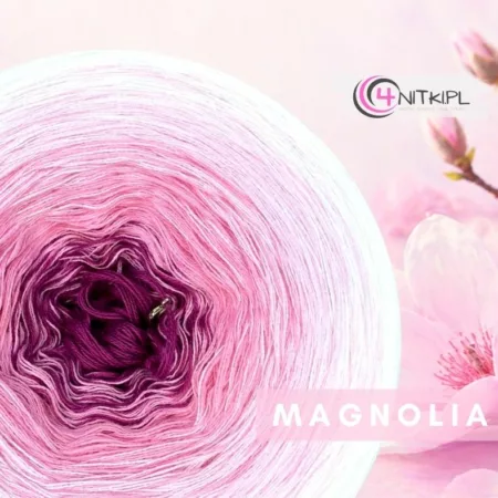 Motek ombre MAGNOLIA symbol walki z rakiem - bawełna/akryl