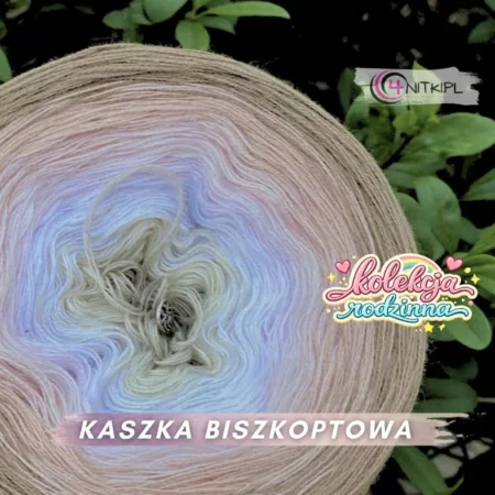 Motek ombre KASZKA BISZKOPTOWA - bawełna/akryl