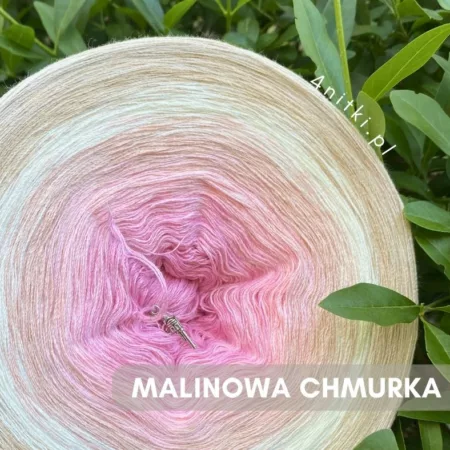 Motek ombre MALINOWA CHMURKA - bawełna/akryl