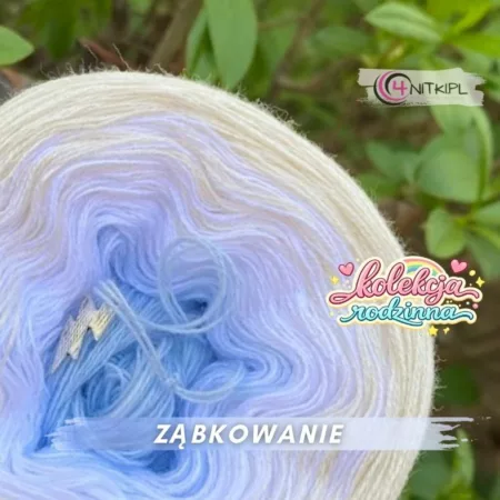 Motek ombre ZĄBKOWANIE - bawełna/akryl