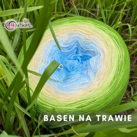 Motek ombre BASEN NA TRAWIE - bawełna/akryl